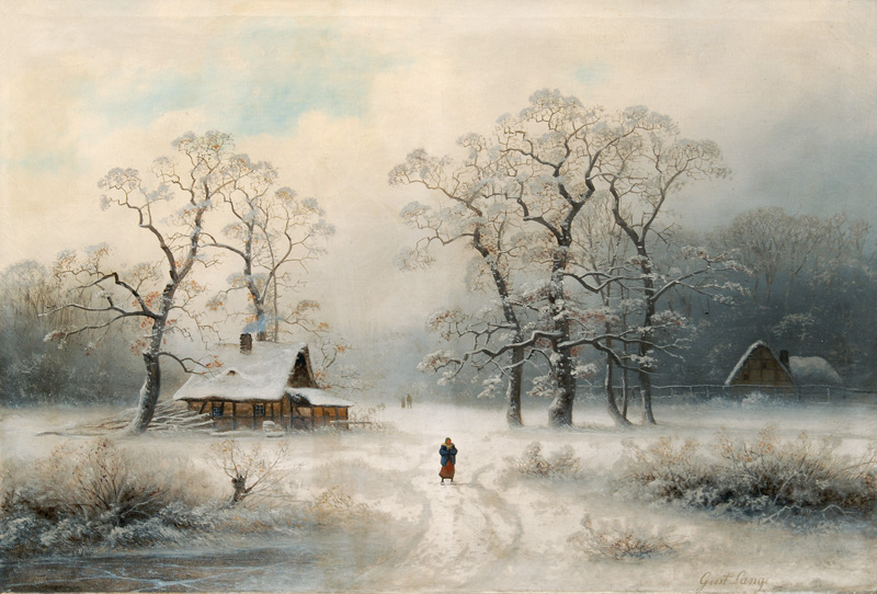 Farmyards in a winterly Forest