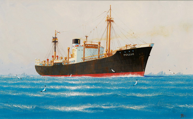 The Pollux on open Sea