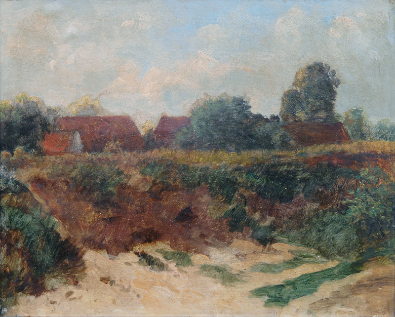 Thomas Herbst - Landschaft mit Häusern Landschaft mit Häusern