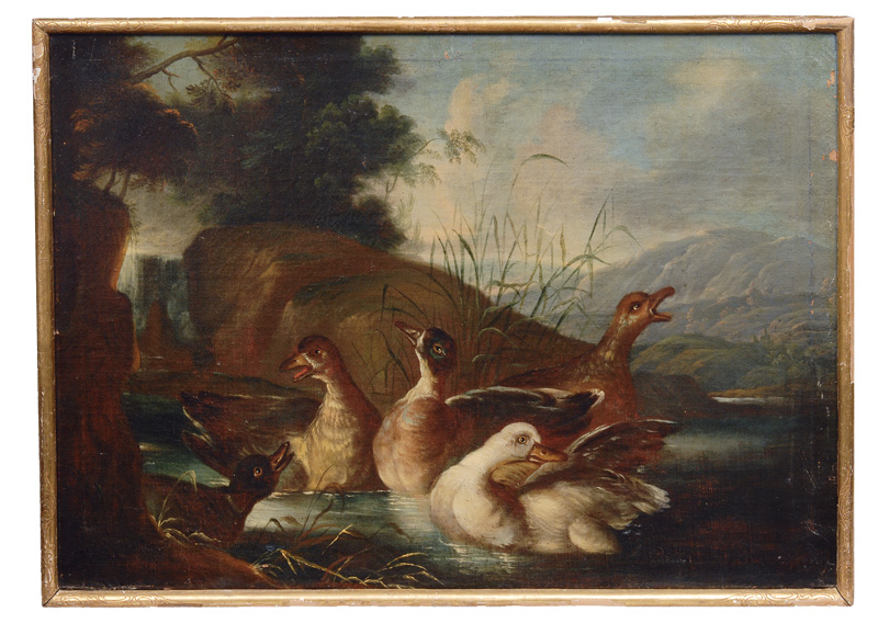 Pair of Paintings with Poultry