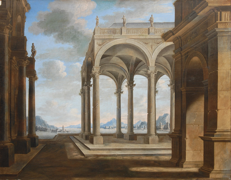 Architectural Capriccio in idealised Landscape