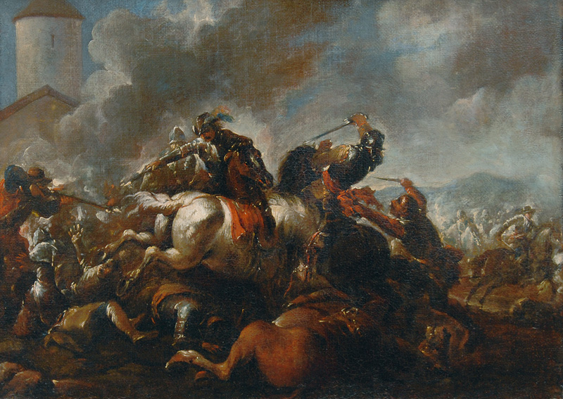 August Querfurt - Cavalry Skirmish Cavalry Skirmish