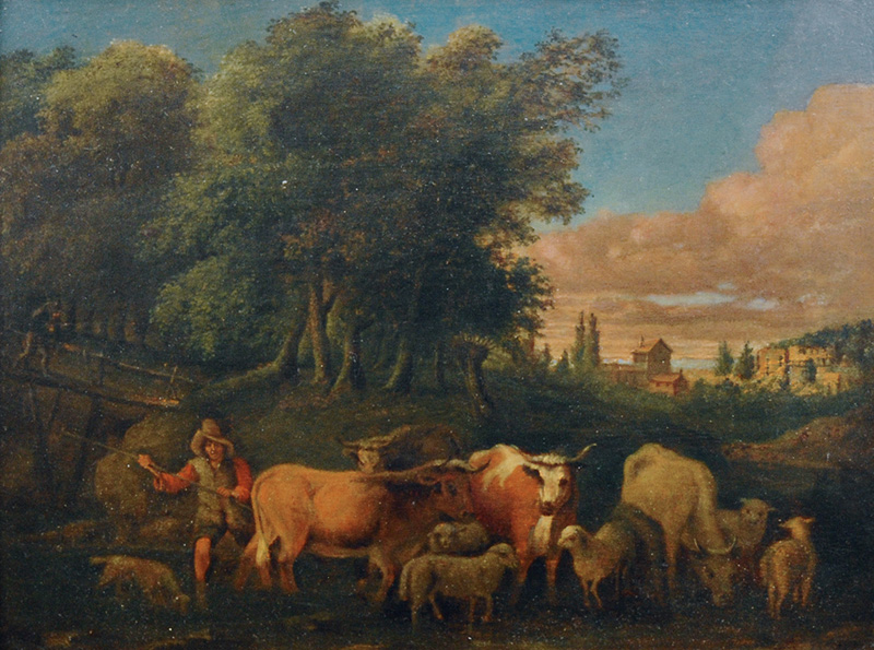 Herdsman near a Town