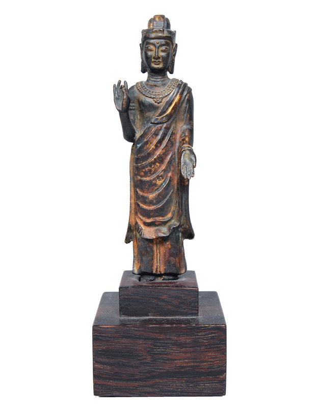 Stehender Bronze-Buddha