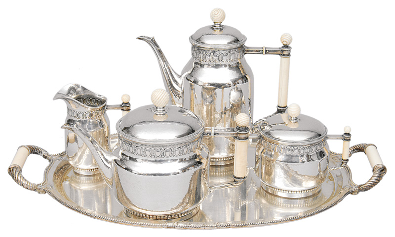 A rare Art Deco coffee and tea service