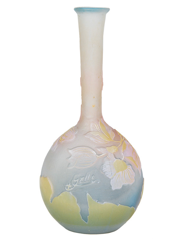 A Gallé cameo vase with mallow