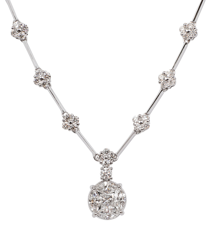 A diamond necklace
