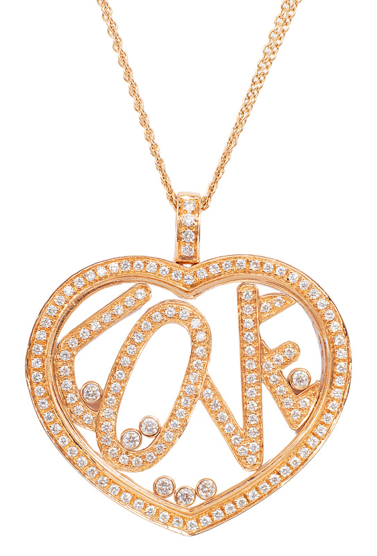 A modern heart-shaped pendant "Love"