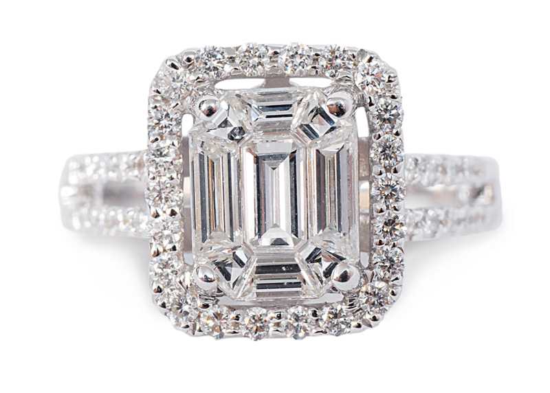 Hochwertiger Diamant-Brillant-Ring