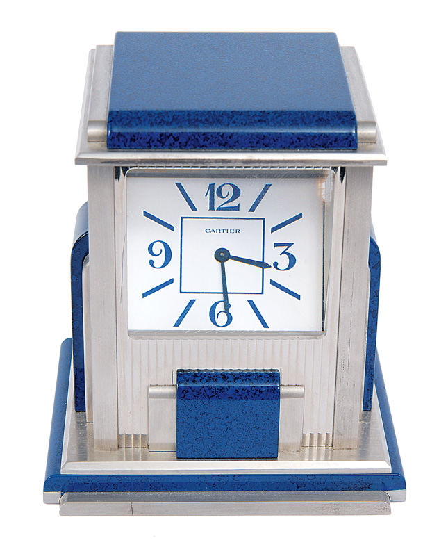 A table clock by Cartier