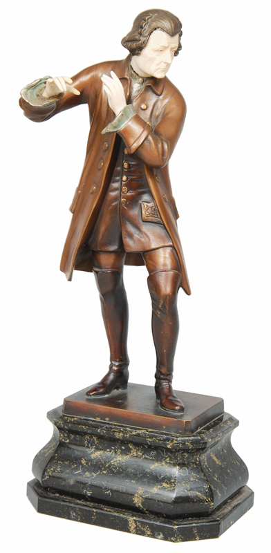 A bronze figure "Frederick the Great"