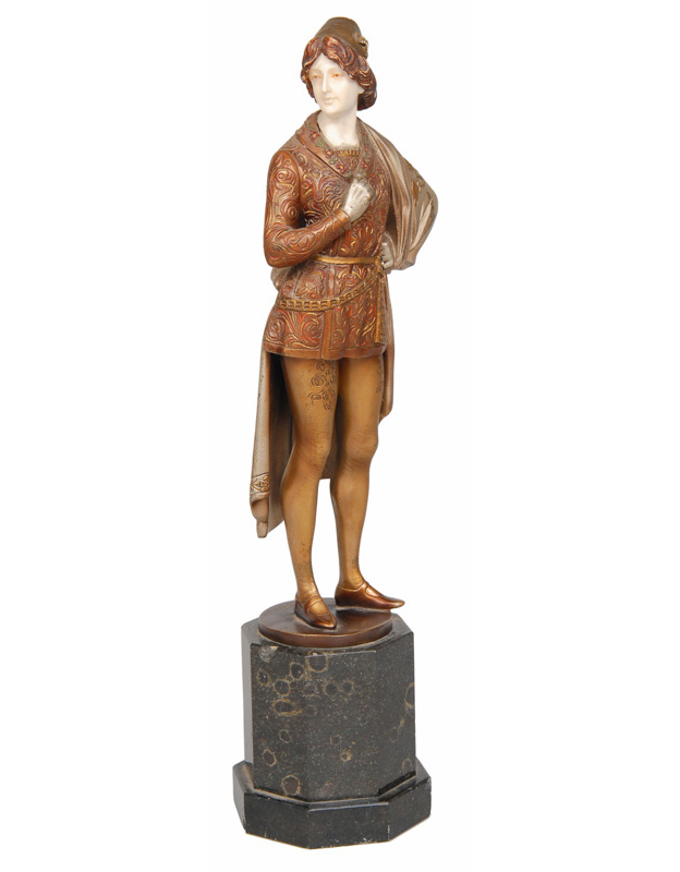 A bronze figure "A Renaissance nobleman"