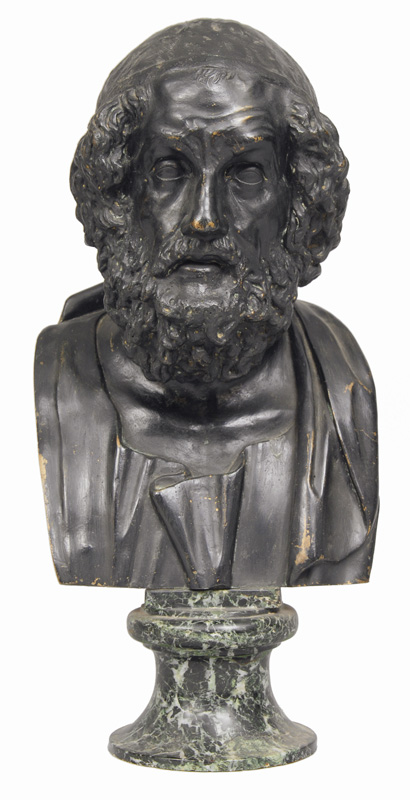 A bronze bust "Homer"
