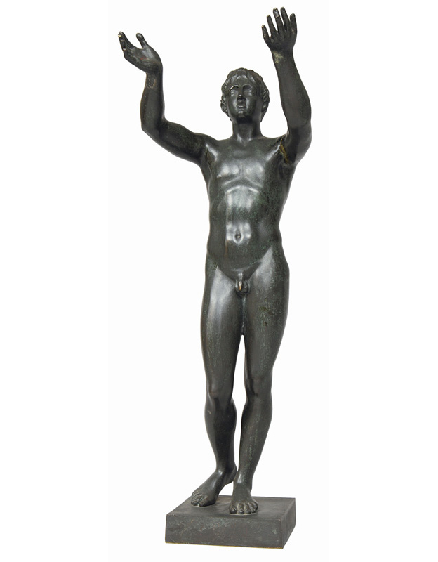 A bronze figure "Praying Ephebe"