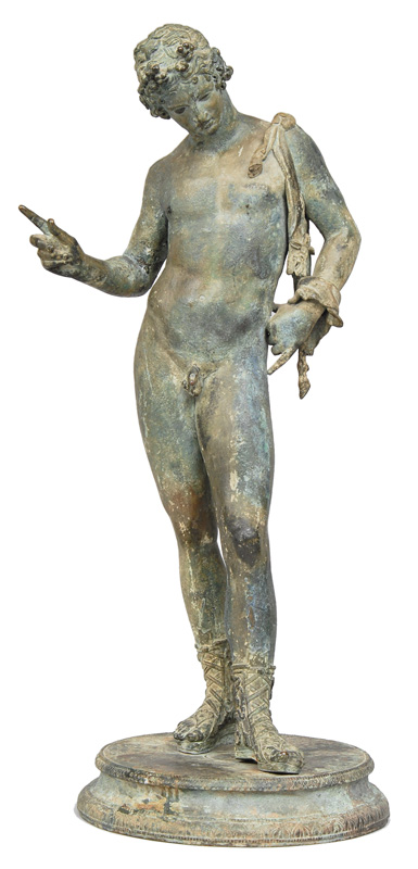 Große Bronze-Figur "Narcissus"