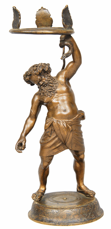 A bronze figur "Drunken satyr"