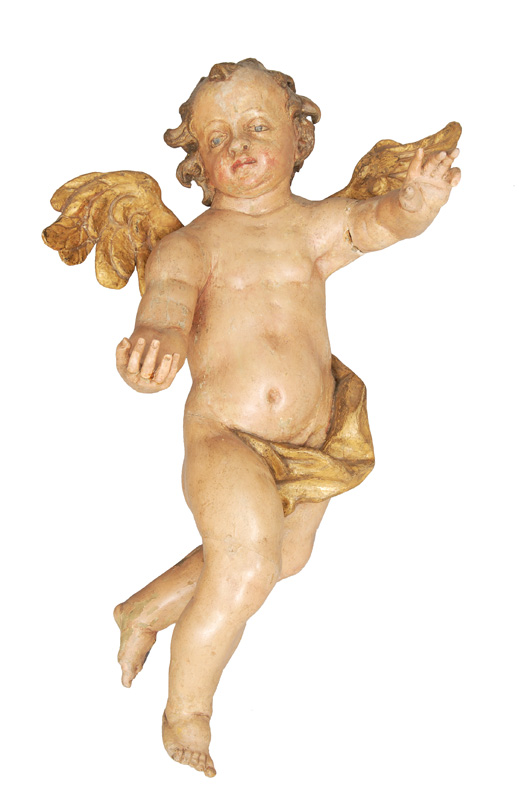 A Baroque putto figure