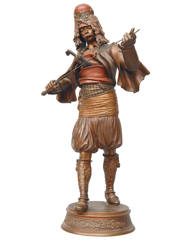 Große Bronze-Figur "Anatolischer Krieger - sog. Efe der Zeibeks"