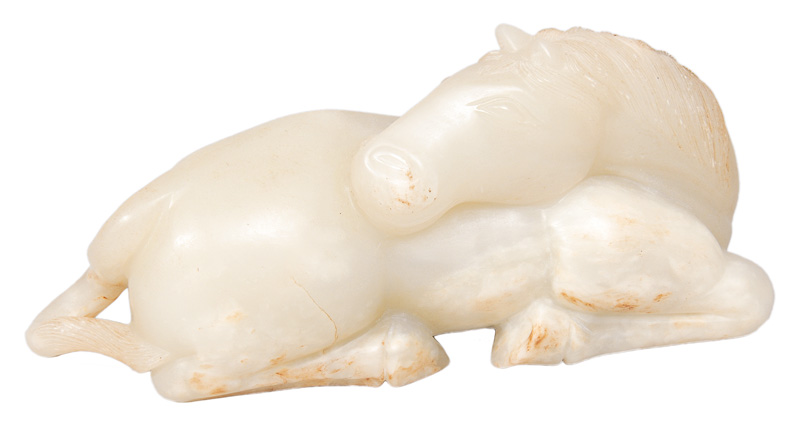 A lying jade horse