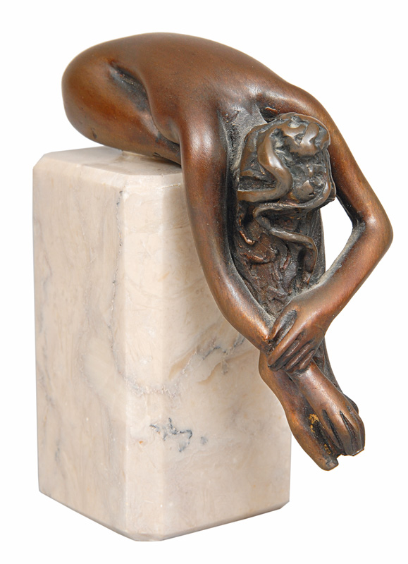 A bronze figure "Fiora" of the series "Les beaux arts"