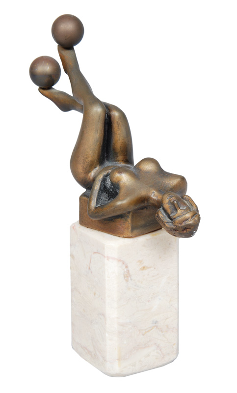 A bronze figure "Acrobat" of the series "Les beaux arts"