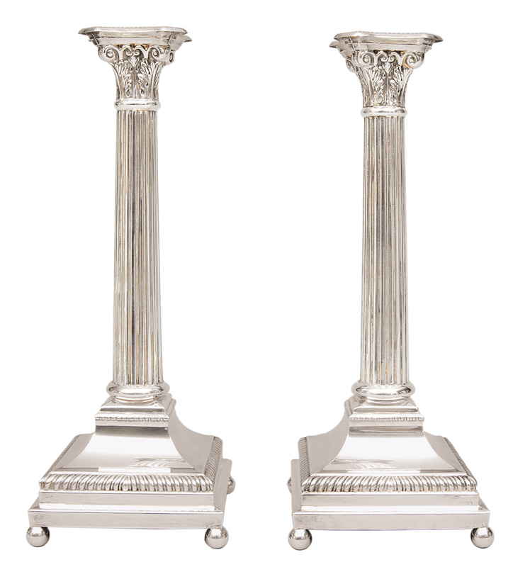 A pair of candlesticks in classical style