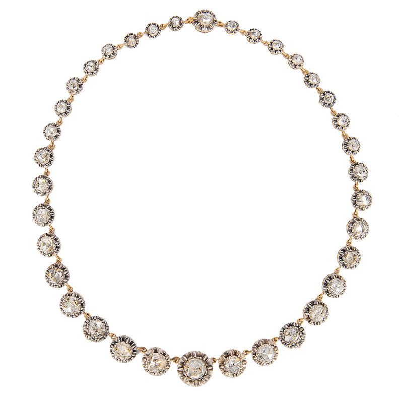 A Napoleon-III. necklace with diamonds