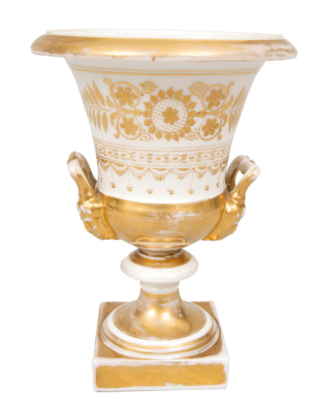 A Biedermeier vase with gold painting