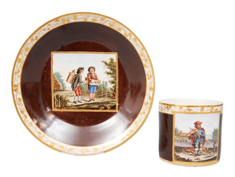 A rare cup with scene of musicians