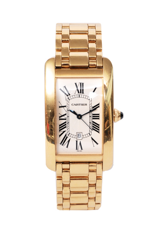 A gentlemen"s wrist watch "Tank Américaine" by Cartier