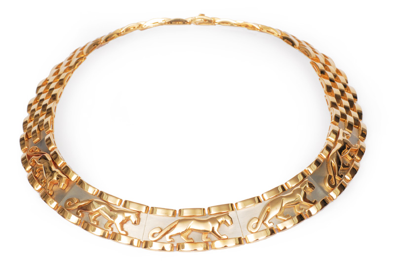 An extraordinary golden necklace "Mahango" by Cartier