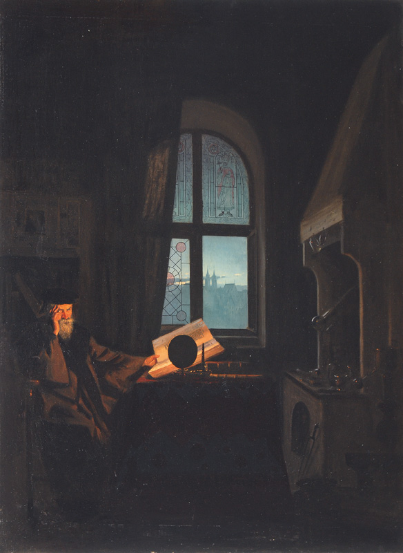 Faust in his Study