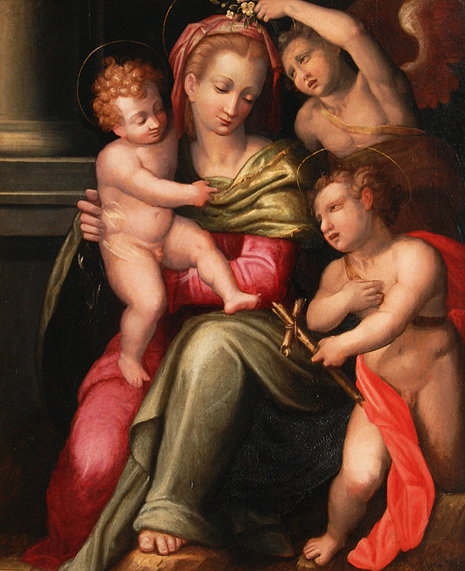 Mary with Jesus and the infant St. John