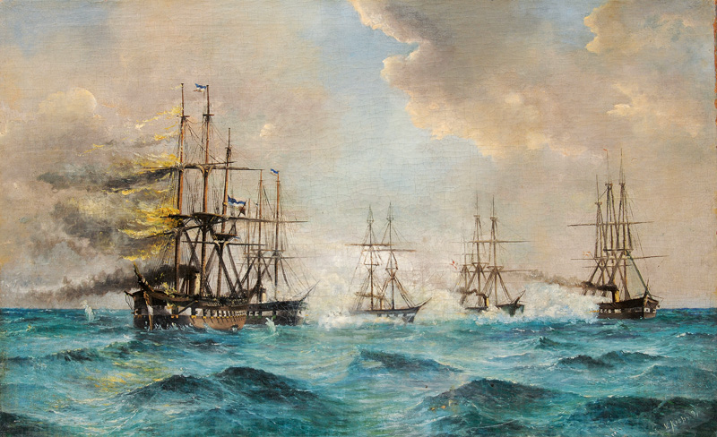 Seeschlacht aus dem Schleswig-Holsteinischen Krieg
