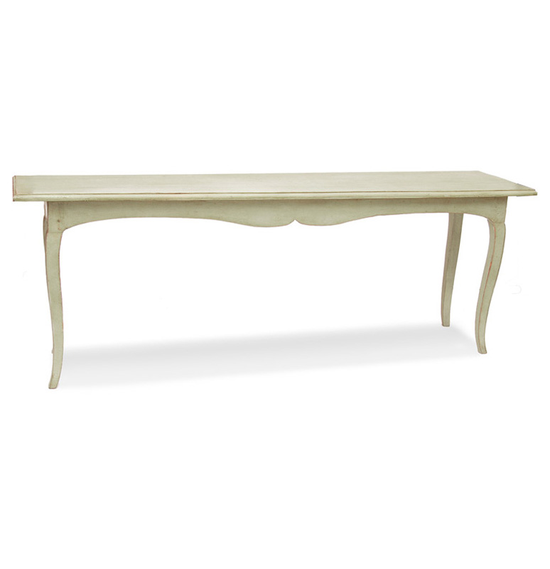 A coloured console table
