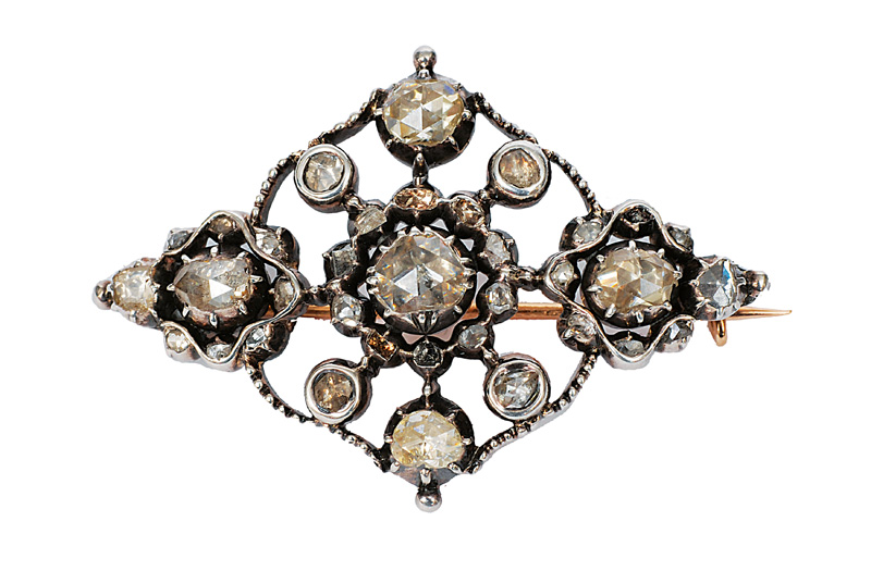 An antique diamond brooch