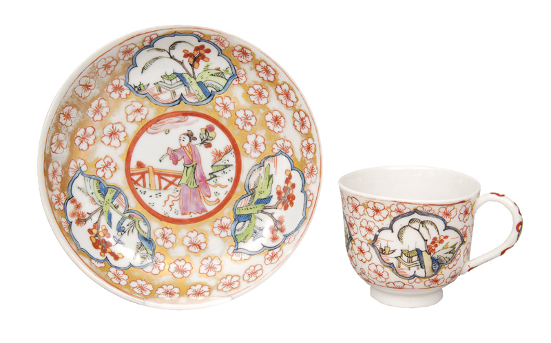 A Böttger porcelain cup with chinese szene from Gerrit van der Kaade