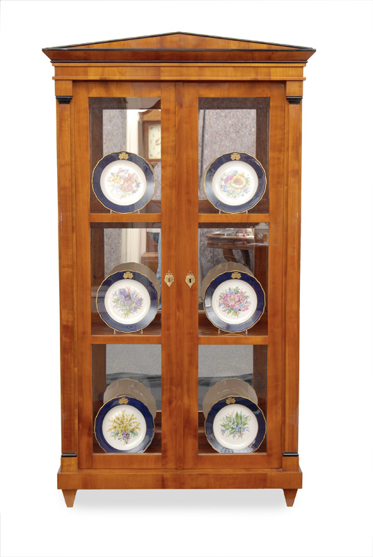 An elegant Biedermeier glass cabinet