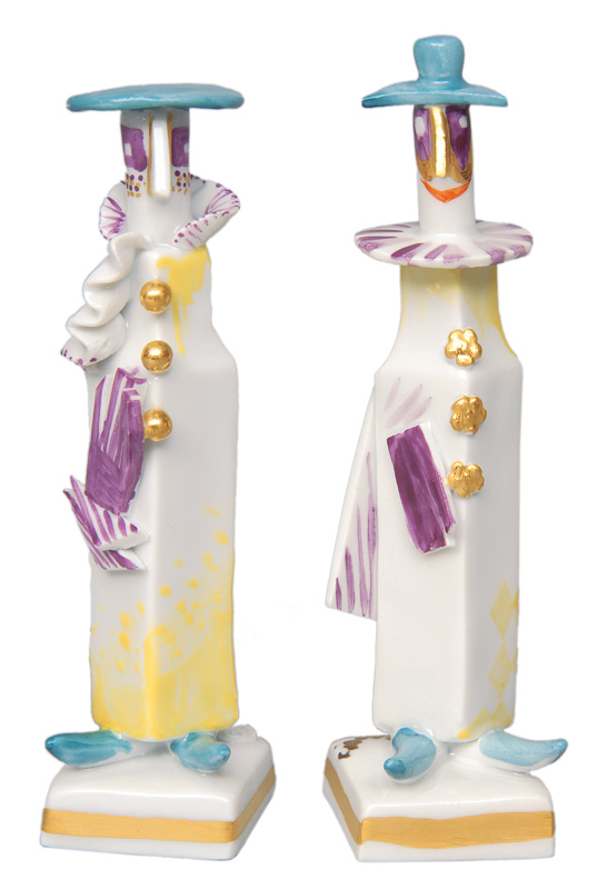 A pair of modern figurines