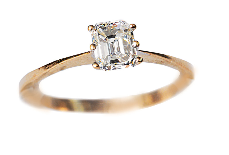 A solitaire ring