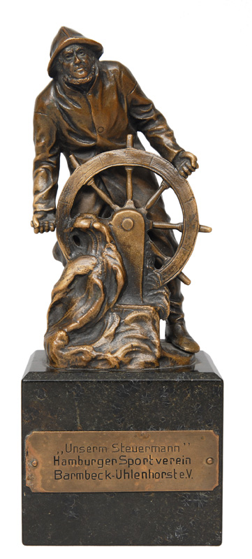 A bronze figure "Steersman"
