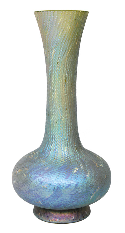 A vase with lustred glaze