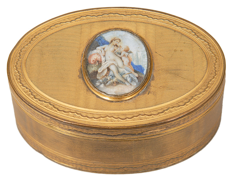 Louis-Seize-Tabatière mit Miniatur "Venus und Amor"