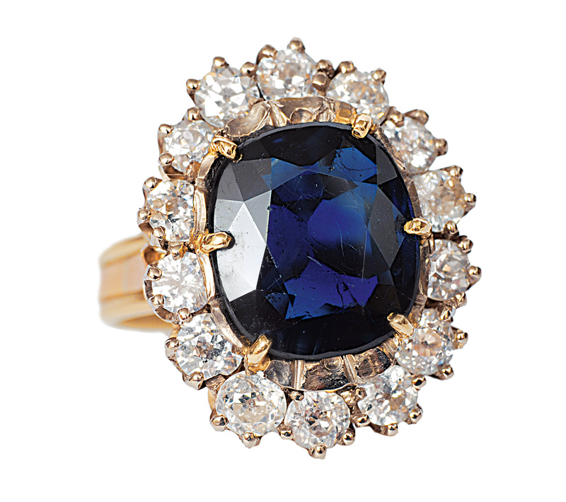 Saphir-Brillant-Ring