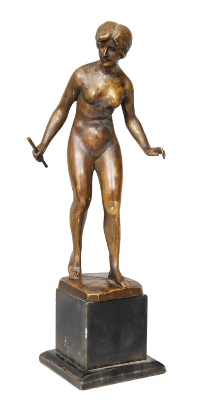 A bronze figure "Standing female nude"