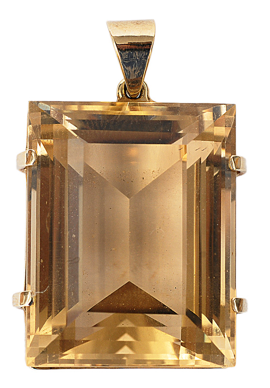 A large citrine pendant