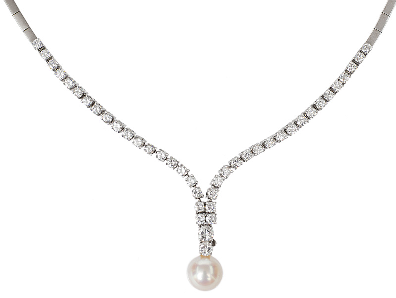 Diamant-Perlen-Collier von Juwelier Wilm