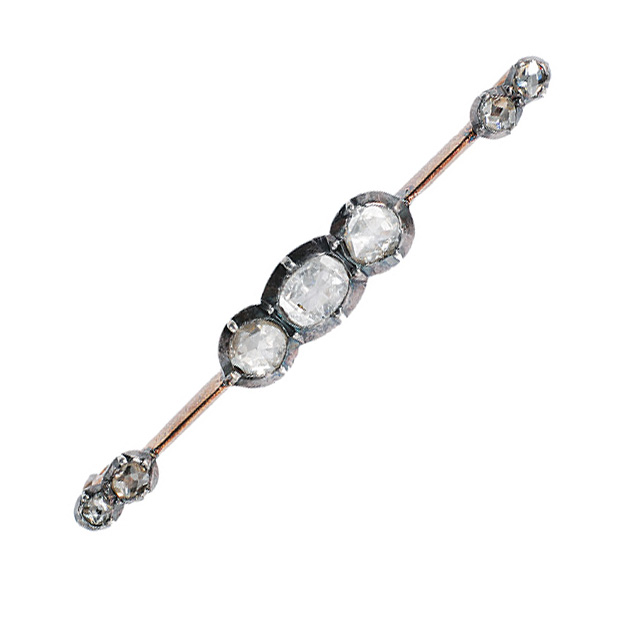 An antique diamond brooch