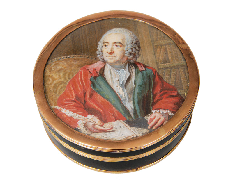 Vernis-Martin-Dose mit Rousseau-Portrait