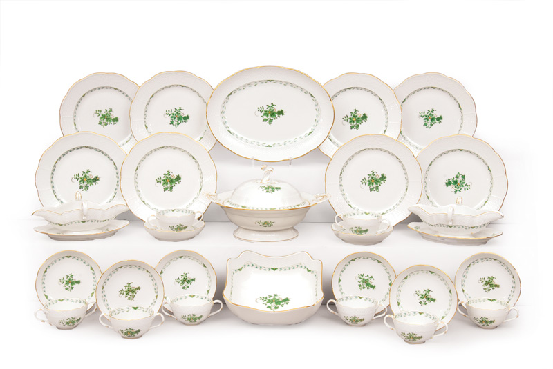 A dinner service "Indian Green" for 12 persons